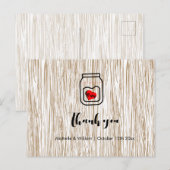 Schoorsteen houtnerf metselwerk pot Dank je wel ka Aankondigingskaart (Voorkant / Achterkant)