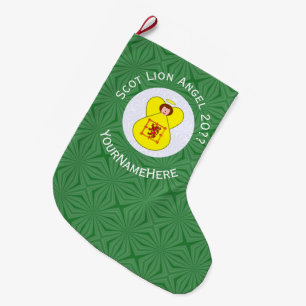 Schoorsteen Leeuw Rampant Engel Kerst Vlag Persona Grote Kerstsok