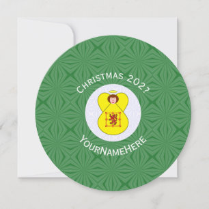 Schoorsteen Leeuw Rampant Engel Kerst Vlag Persona Kaart