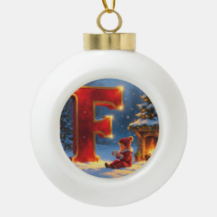 Schoorsteen met Kerstversiering Persoonlijke Initi Keramische Bal Ornament