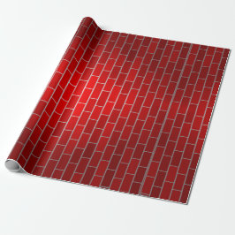 Schoorsteen met rode bakstenen cadeaupapier