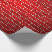 Schoorsteen met rode bakstenen cadeaupapier (Hoek)