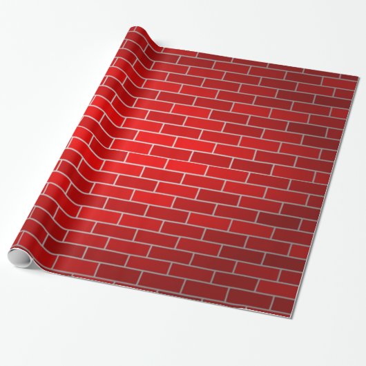 Schoorsteen met rode bakstenen cadeaupapier (Uitgerold)