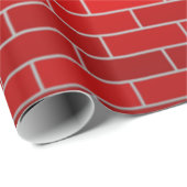 Schoorsteen met rode bakstenen cadeaupapier (Rol Hoek)