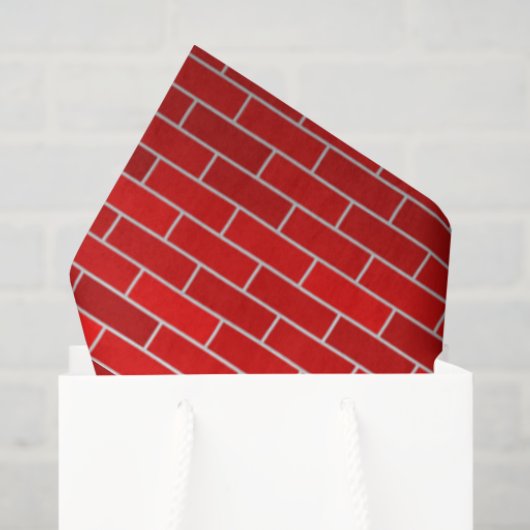 Schoorsteen met rode bakstenen tissuepapier (Cadeauzakje)