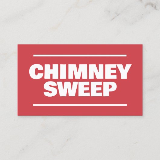 Schoorsteen & Open haard Services Visitekaartje (Voorkant)