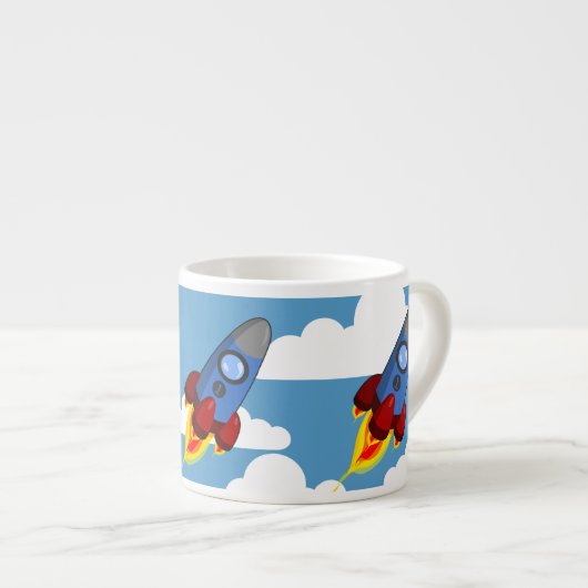 Schoorsteen raket espresso kop (Voorkant rechts)