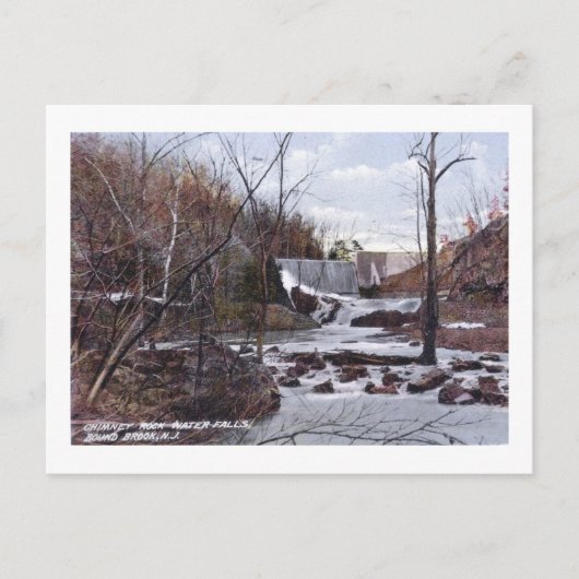 Schoorsteen Rock Water Herfsten, Bound Brook, NJ V Briefkaart (Voorkant)