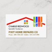 Schoorsteen Rooftop Building Home Repair Visitekaartje (Voorkant)