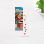 Schoorsteen Santa Love Note - Ondeugend of Mooi? Mini Visitekaartjes (Bureau)