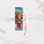 Schoorsteen Santa Love Note - Ondeugend of Mooi? Mini Visitekaartjes (Kantoor)