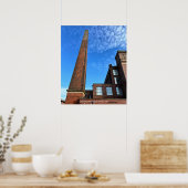 Schoorsteen van Centenary Mill, Preston, Engeland, Poster (Keuken)