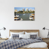 Schoorsteenboten, Brisbane rivier, Brisbane, Canvas Afdruk (Insitu (Slaapkamer))
