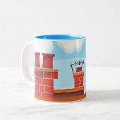 Schoorsteenpotten Tweekleurige Koffiemok (Voorkant links)