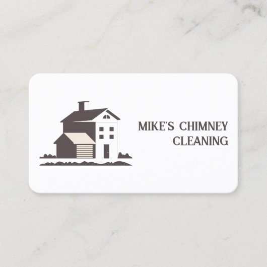 Schoorsteenreiniging & open haard visitekaartje (Voorkant)