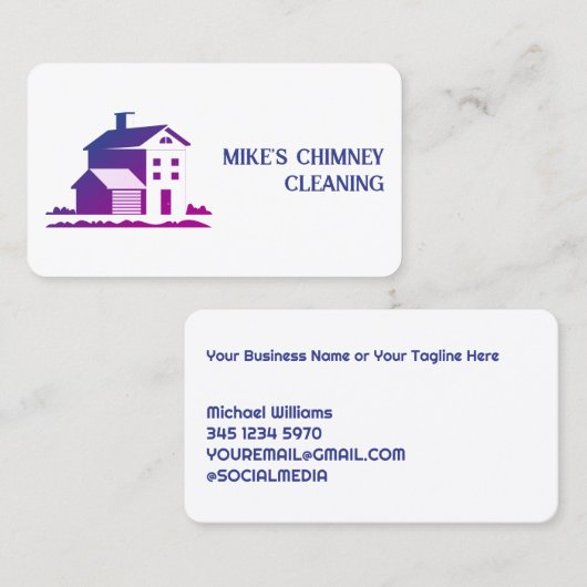 Schoorsteenreiniging rookreiniging visitekaartje (Voorkant / Achterkant)
