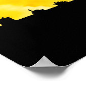 schoorsteensilhouet op het dak poster (Hoek)