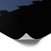 schoorsteensilhouet op het dak tegen de griep poster (Hoek)