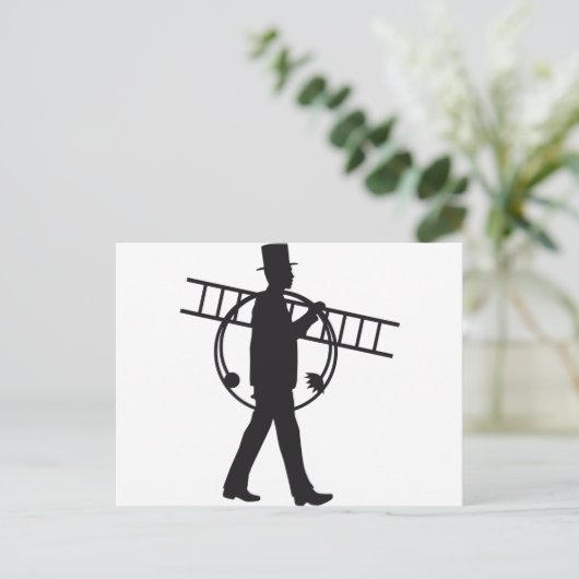 schoorsteenvegen briefkaart (Staand voorkant)
