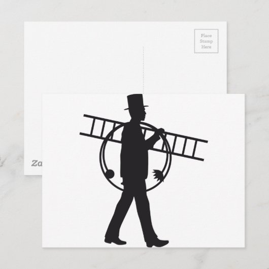 schoorsteenvegen briefkaart (Voorkant / Achterkant)