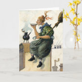 Schoorsteenveger of Heks Kaart (Gele Bloem)