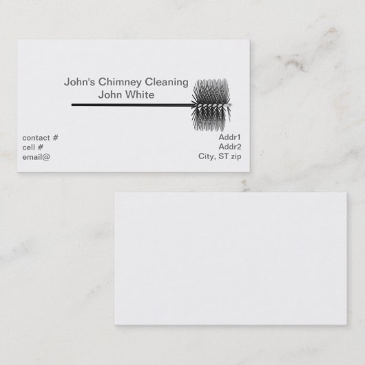 schoorsteenveger visitekaartje (Voorkant / Achterkant)
