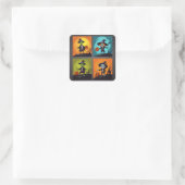 Schoorsteenvegers Vierkante Sticker (Tas)
