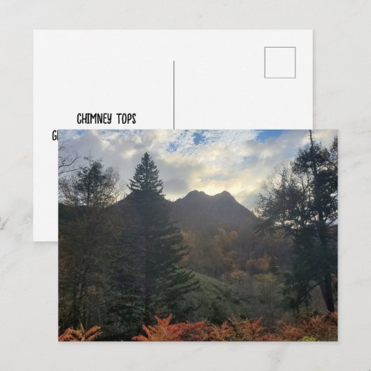 Schoorstenen Topjes bij Sunset Great Smoky Mountai Briefkaart (Voorkant / Achterkant)