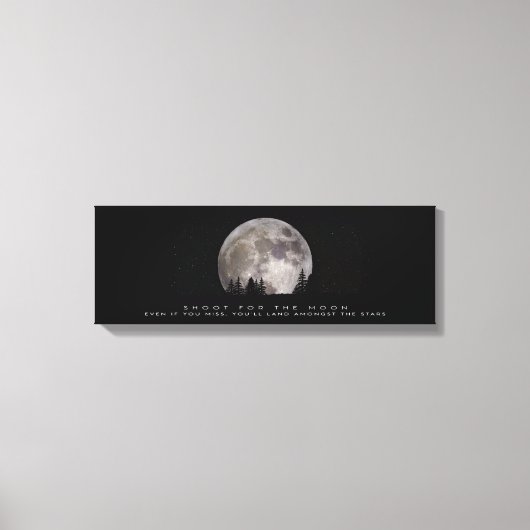 "SCHOOT OP DE MOON" CANVAS AFDRUK (Voorkant)