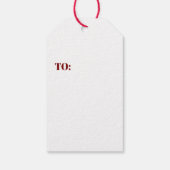 Schoots geruit patroon Kerstmis aanpasbaar  Cadeaulabel (Achterkant)