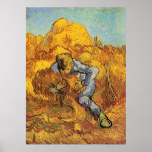 Schoovenbinder (naar Millet) door Vincent van Gogh Poster