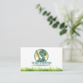 Schop en het planten van boom | wild gras visitekaartje (Staand voorkant)