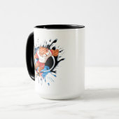 Schop het alsof het warm is. cartoon voetbal mok (Voorkant links)