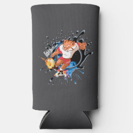 Schop het alsof het warm is. cartoon voetbal seltzer blikjeskoeler