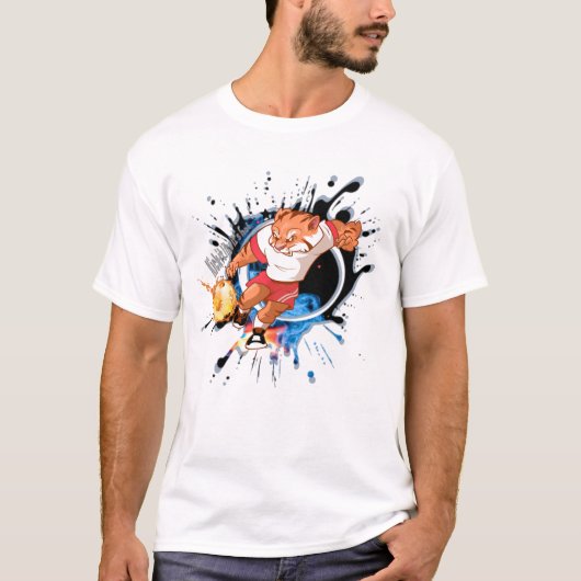 Schop het alsof het warm is. cartoon voetbal t-shirt (Voorkant)