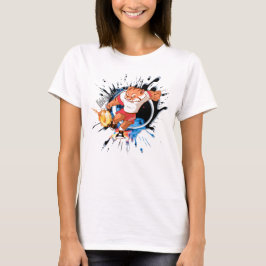Schop het alsof het warm is. cartoon voetbal t-shirt
