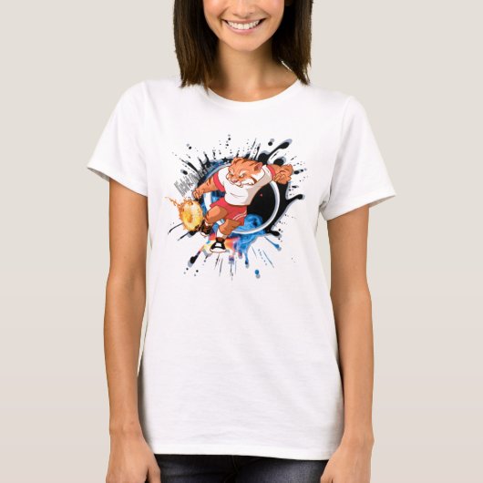Schop het alsof het warm is. cartoon voetbal t-shirt (Voorkant)