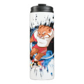 Schop het alsof het warm is. cartoon voetbal thermosbeker (Voorkant)