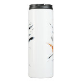 Schop het alsof het warm is. cartoon voetbal thermosbeker (Achterkant)