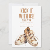 Schop het met ons verjaardagsfeestje uitnodigen kaart (Voorkant)