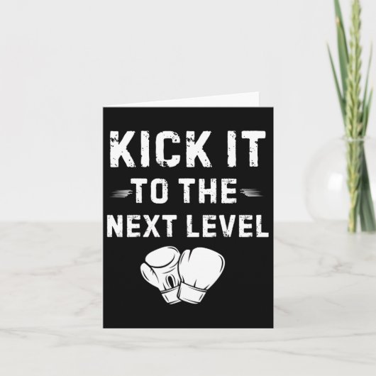 Schop het naar het volgende niveau Kick Boxing Mar Kaart (Voorkant)