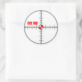 Schop hier ronde sticker (Tas)