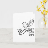 Schop in de kaart van de de kattenverjaardag van (Gele Bloem)