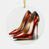 Schop je hoge hakken omhoog keramisch ornament (Voorkant)