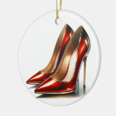 Schop je hoge hakken omhoog keramisch ornament (Links)