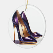 Schop je hoge hakken omhoog keramisch ornament (Links)