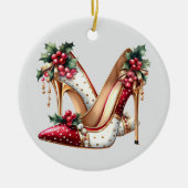 Schop je hoge hakken omhoog keramisch ornament (Voorkant)