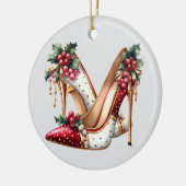 Schop je hoge hakken omhoog keramisch ornament (Links)