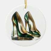 Schop je hoge hakken omhoog keramisch ornament (Voorkant)