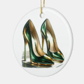 Schop je hoge hakken omhoog keramisch ornament (Links)